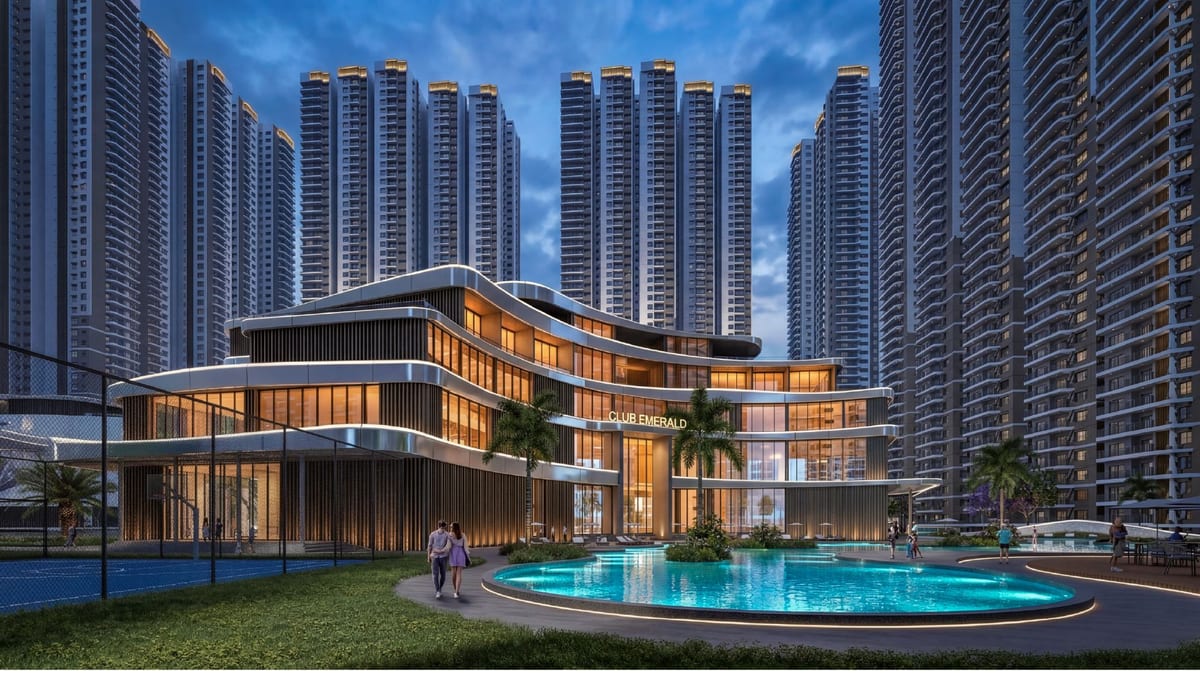 Resort-grade aquatics and landscaped spine from the Prestige Kollur campaign library.